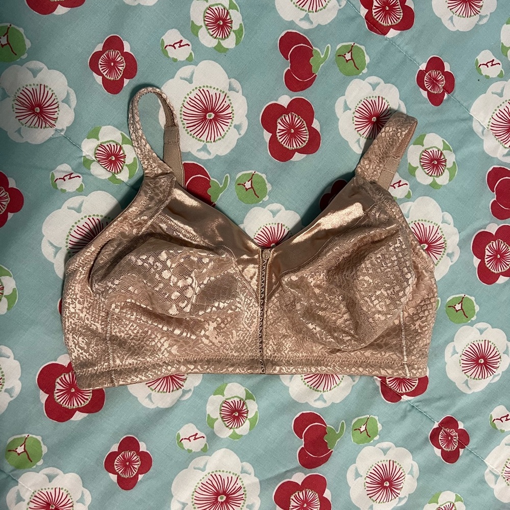 Elegant Lace Pattern Unlined Bali Bra 34DD